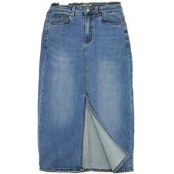 JUPE JEAN LONGUE NINA CARTER 10 JUPE JEAN LONGUE NINA CARTER -Vêtements De Mode jupe jean longue nina carter 3