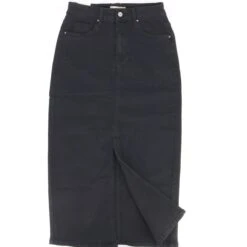 JUPE JEAN LONGUE NINA CARTER NOIRE