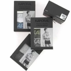 PACK 2 BOXERS KAPORAL PREMIUM COLLECTION BLANC / BLEU JEAN -Vêtements De Mode pack 2 boxers kaporal premium collection blanc bleu jean 2