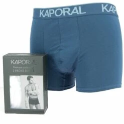 PACK 2 BOXERS KAPORAL PREMIUM COLLECTION BLANC / BLEU JEAN
