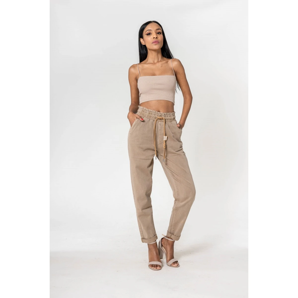 PANTALON AMPLE NINA CARTER BEIGE 4 PANTALON AMPLE NINA CARTER BEIGE – Image 2