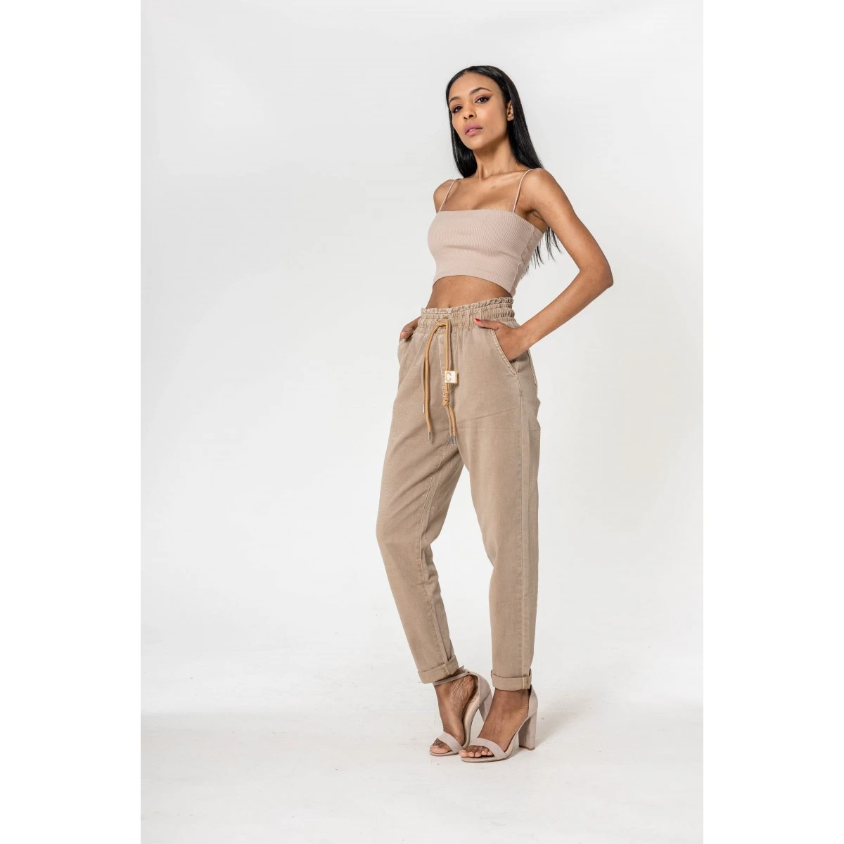 PANTALON AMPLE NINA CARTER BEIGE 5 PANTALON AMPLE NINA CARTER BEIGE – Image 3