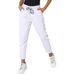PANTALON AMPLE NINA CARTER BLANC 8 PANTALON AMPLE NINA CARTER BLANC -Vêtements De Mode pantalon ample nina carter blanc 2