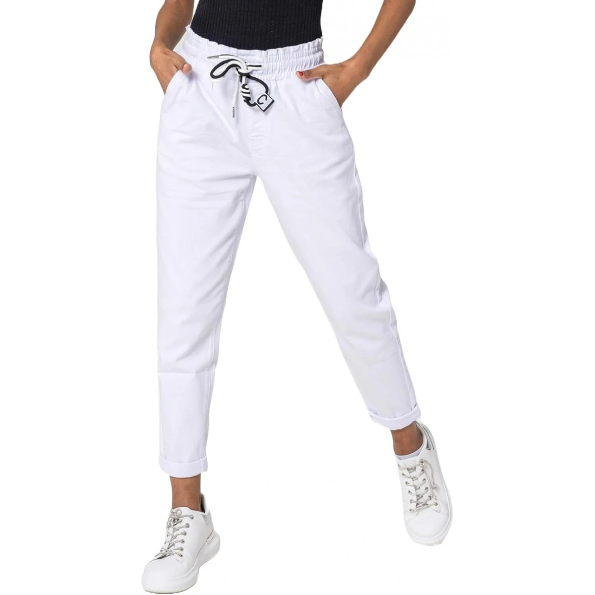 PANTALON AMPLE NINA CARTER BLANC 5 PANTALON AMPLE NINA CARTER BLANC – Image 3