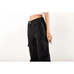 PANTALON CARGO LARGE NINA CARTER NOIR 13 PANTALON CARGO LARGE NINA CARTER NOIR -Vêtements De Mode pantalon cargo large nina carter noir 5
