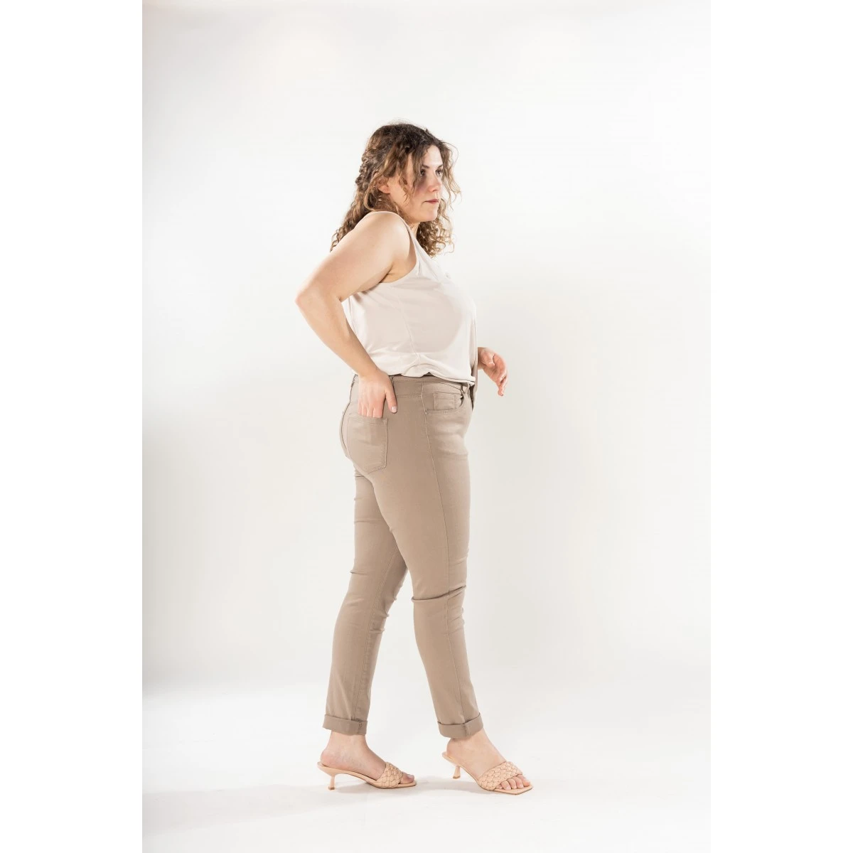 PANTALON CLASSIQUE STRECH NINA CARTER BEIGE 1 8 PANTALON CLASSIQUE STRECH NINA CARTER BEIGE 1 – Image 6