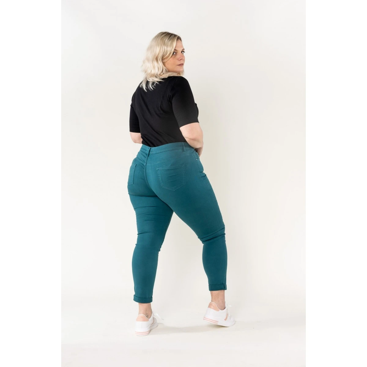 PANTALON GRANDE TAILLE STRECH N. CARTER BLEU OCEAN 5 PANTALON GRANDE TAILLE STRECH N. CARTER BLEU OCEAN – Image 3