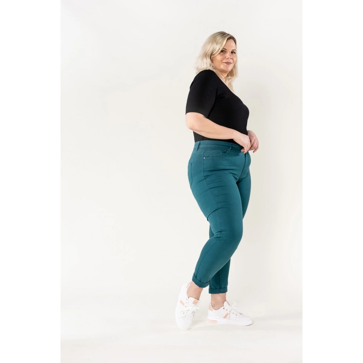PANTALON GRANDE TAILLE STRECH N. CARTER BLEU OCEAN 3 PANTALON GRANDE TAILLE STRECH N. CARTER BLEU OCEAN