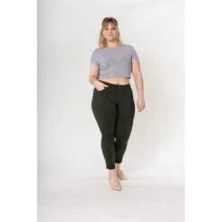 Devant -Vêtements De Mode pantalon grande taille strech n carter kaki 1