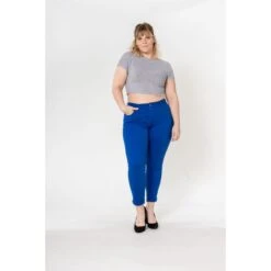 PANTALON GRANDE TAILLE STRECH NINA CARTER BLEU ROY -Vêtements De Mode pantalon grande taille strech nina carter bleu roy 2