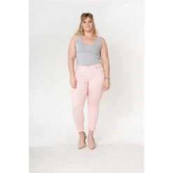 PANTALON GRANDE TAILLE STRECH NINA CARTER ROSE