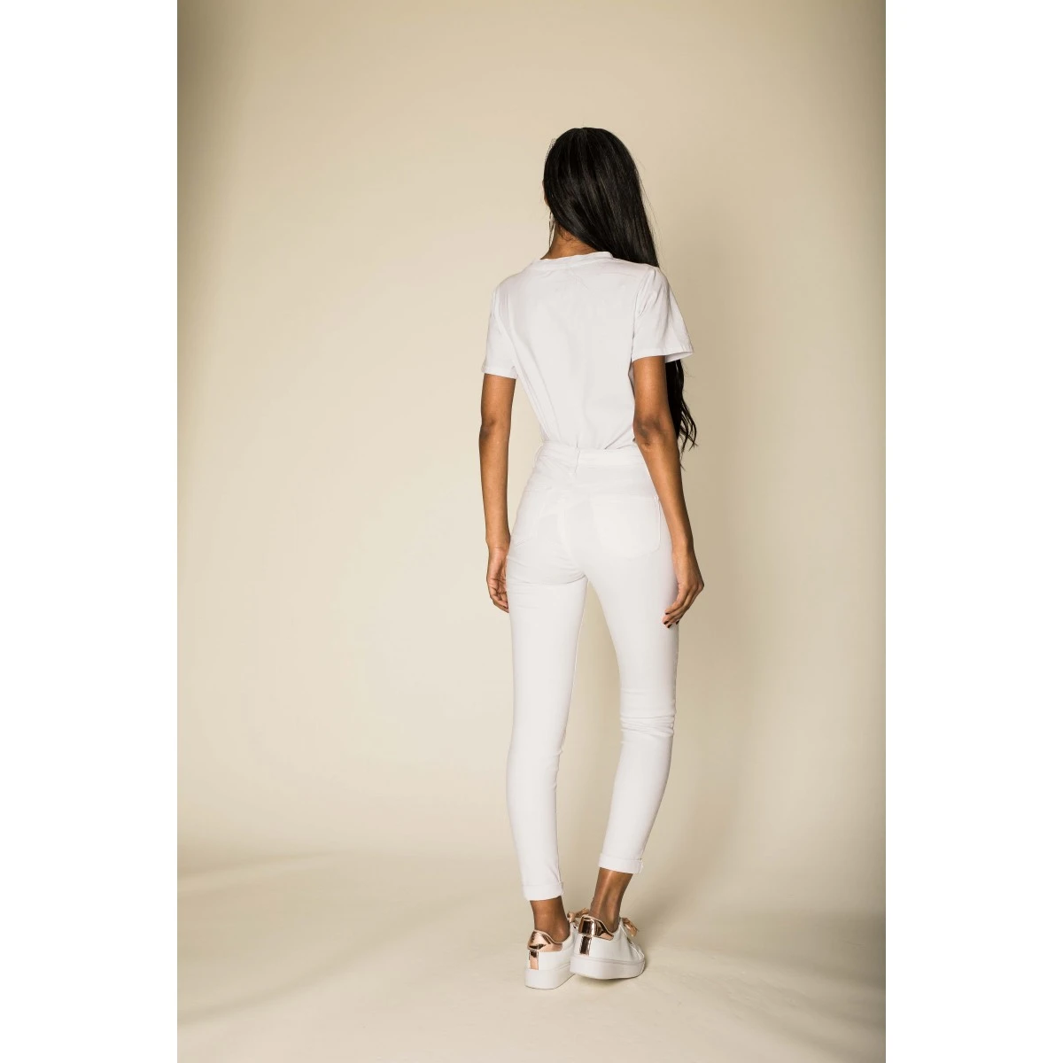 PANTALON SLIM STRECH NINA CARTER BLANC 5 PANTALON SLIM STRECH NINA CARTER BLANC – Image 3
