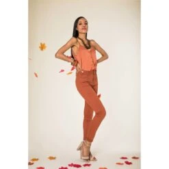 PANTALON SLIM STRECH NINA CARTER ROUILLE 8 PANTALON SLIM STRECH NINA CARTER ROUILLE -Vêtements De Mode pantalon slim strech nina carter rouille 2