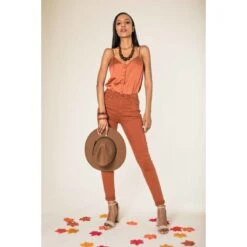 PANTALON SLIM STRECH NINA CARTER ROUILLE
