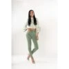 PANTALON SLIM STRECH NINA CARTER VERT AMANDE