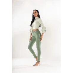 PANTALON SLIM STRECH NINA CARTER VERT AMANDE 8 PANTALON SLIM STRECH NINA CARTER VERT AMANDE -Vêtements De Mode pantalon slim strech nina carter vert amande 2