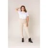 PANTALON STRECH CLASSIQUE NINA CARTER ECRU -Vêtements De Mode pantalon strech classique nina carter ecru