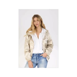 PARKA COURTE REVERSIBLE BLANC / OR 8 PARKA COURTE REVERSIBLE BLANC / OR -Vêtements De Mode parka courte reversible blanc or 2