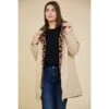 PARKA MI-LONGUE BEIGE DOUBLEE LEOPARD 2 PARKA MI-LONGUE BEIGE DOUBLEE LEOPARD -Vêtements De Mode parka mi longue beige doublee leopard