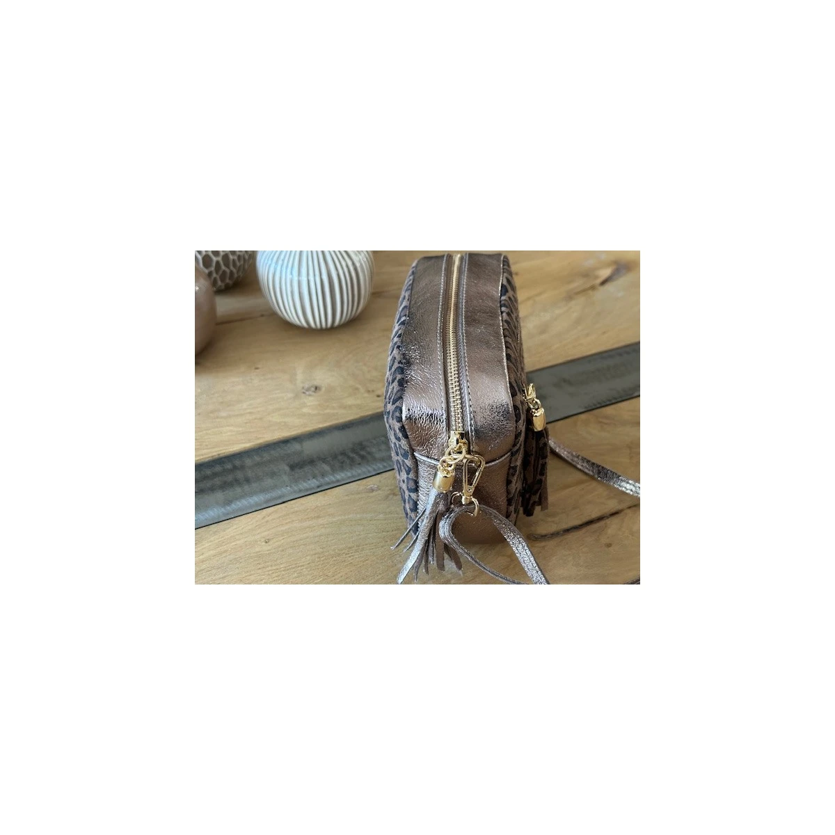 PETIT SAC TROTTEUR CROUTE DE CUIR LEOPARD 5 PETIT SAC TROTTEUR CROUTE DE CUIR LEOPARD – Image 3