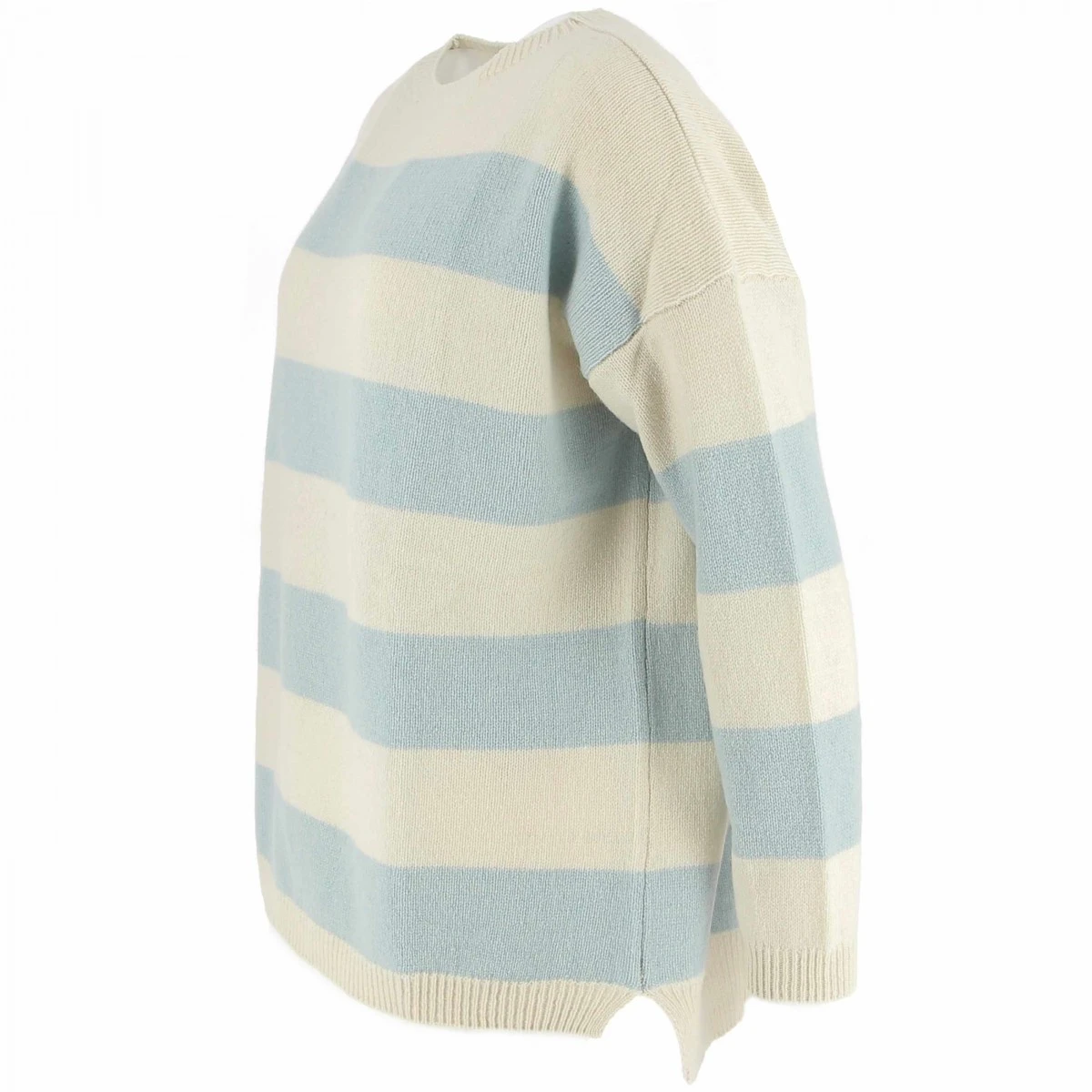 PULL 100 % CASHMERE ECRU / CIEL 4 PULL 100 % CASHMERE ECRU / CIEL – Image 2