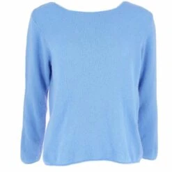 PULL COL BATEAU ALPAGA BLEU CIEL