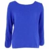 PULL COL BATEAU ALPAGA BLEU VIF