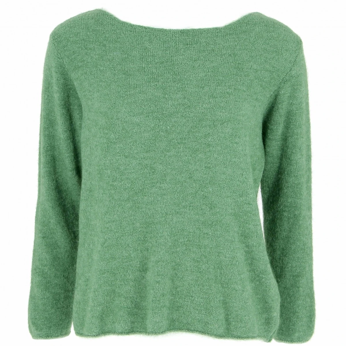 PULL COL BATEAU ALPAGA VERT 3 PULL COL BATEAU ALPAGA VERT