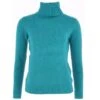 PULL FEMME COL ROULE BLEU PAON -Vêtements De Mode pull femme col roule bleu paon