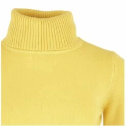 PULL FEMME COL ROULE JAUNE -Vêtements De Mode pull femme col roule jaune 1