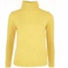 PULL FEMME COL ROULE JAUNE -Vêtements De Mode pull femme col roule jaune