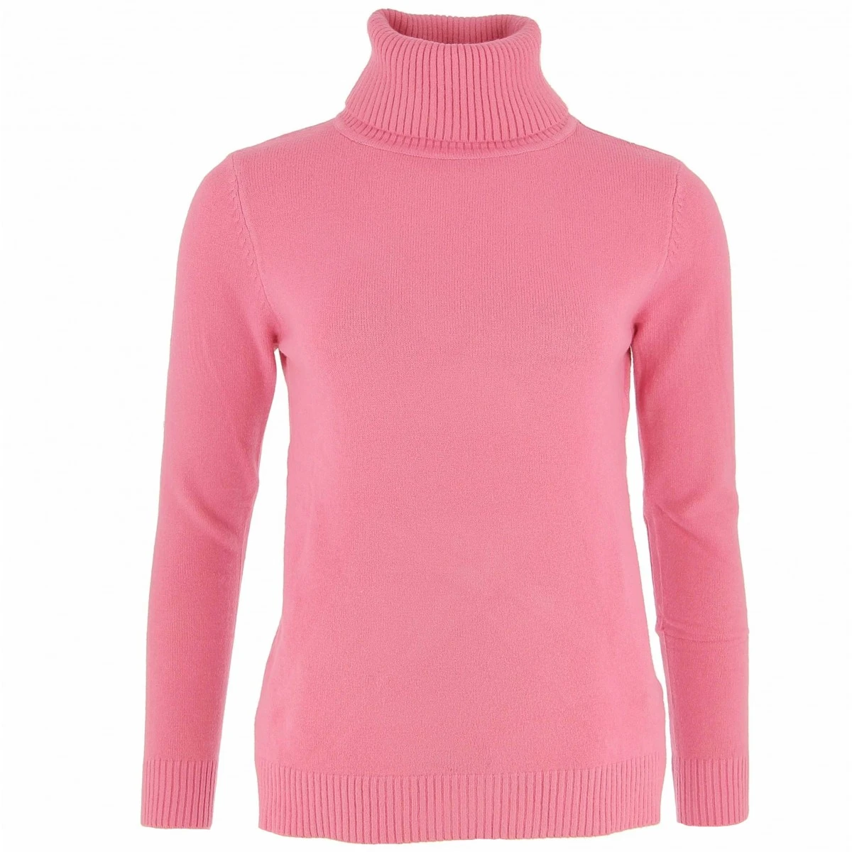 PULL FEMME COL ROULE ROSE 3 PULL FEMME COL ROULE ROSE
