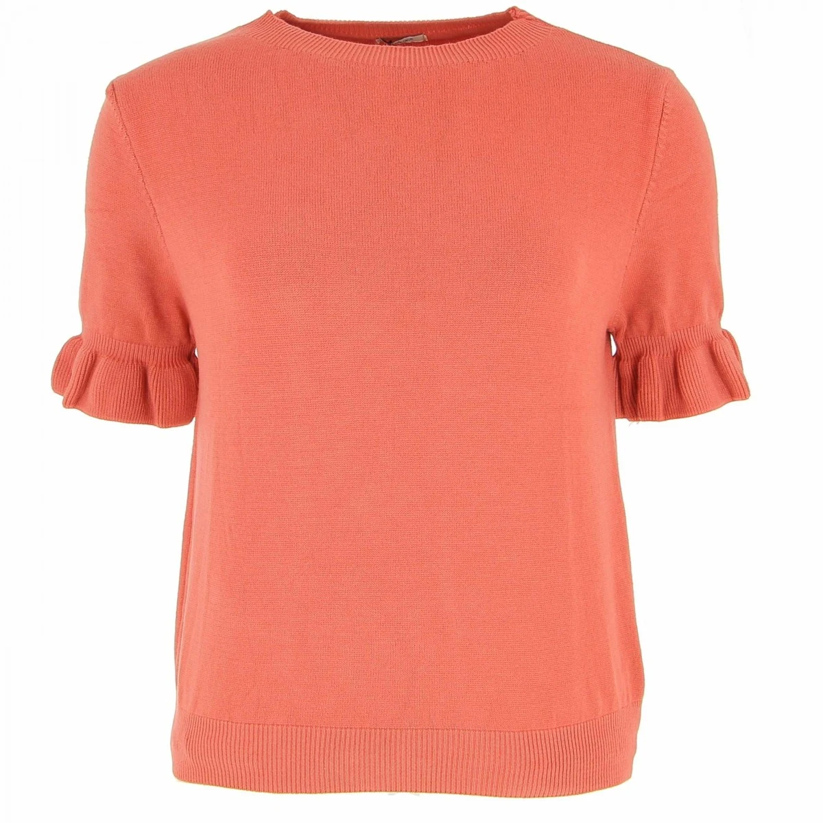 PULL MANCHES COURTES TERRACOTA 3 PULL MANCHES COURTES TERRACOTA