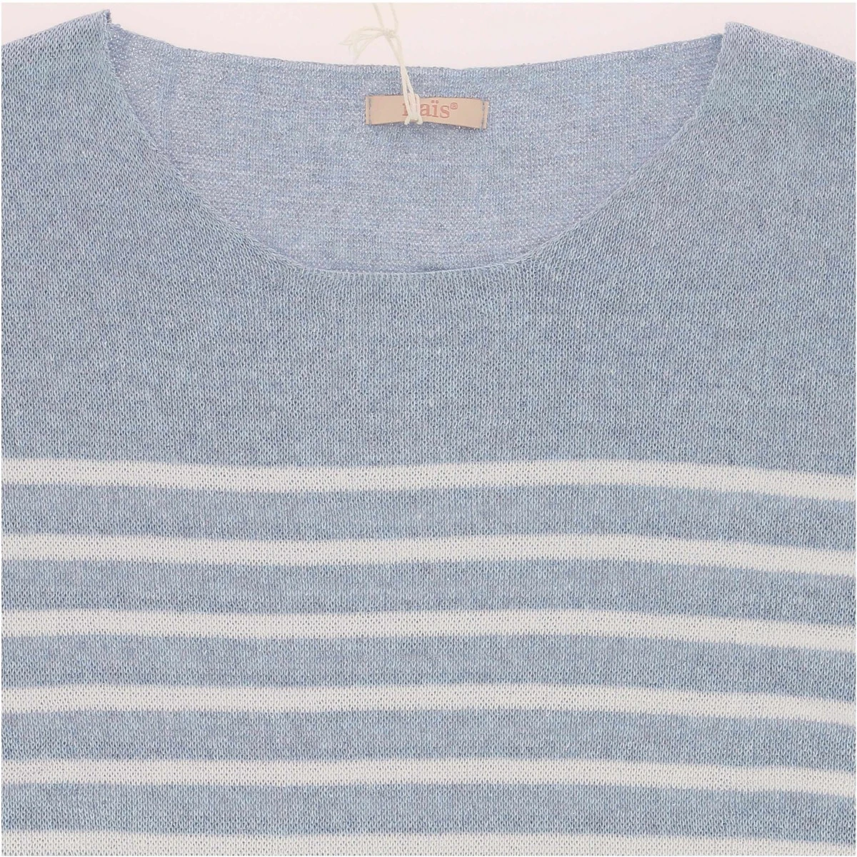 PULL MARINIERE 100% COTON BLEU CIEL / BLANC 3 PULL MARINIERE 100% COTON BLEU CIEL / BLANC