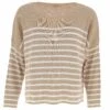 PULL MARINIERE 100% COTON BEIGE / BLANC 1 PULL MARINIERE 100% COTON BEIGE / BLANC -Vêtements De Mode pull mariniere femme ecru marine 100 coton 6