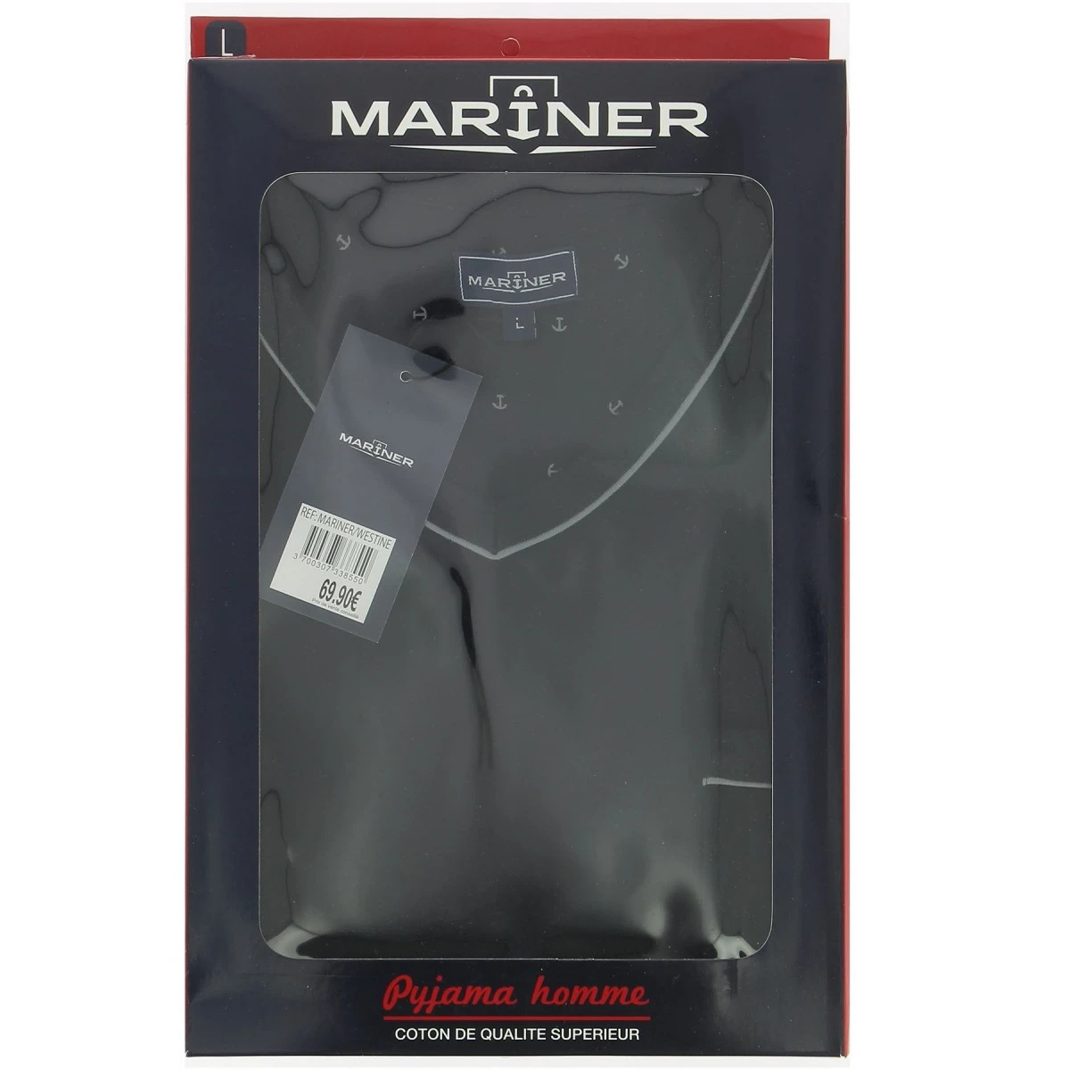PYJAMA LONG MARINER NOIR 6 PYJAMA LONG MARINER NOIR – Image 4
