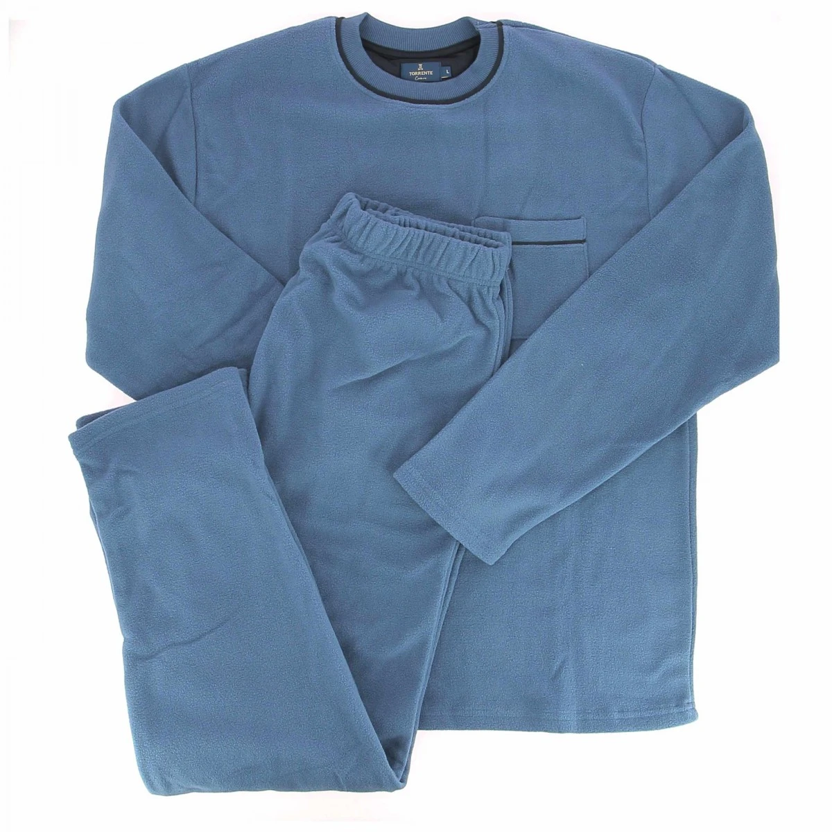 PYJAMA LONG POLAIRE HOMME BLEU 3 PYJAMA LONG POLAIRE HOMME BLEU