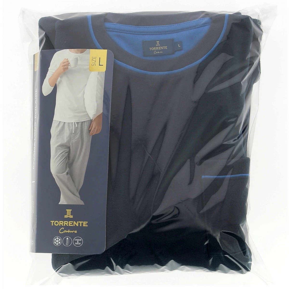 PYJAMA LONG POLAIRE HOMME MARINE 4 PYJAMA LONG POLAIRE HOMME MARINE – Image 2