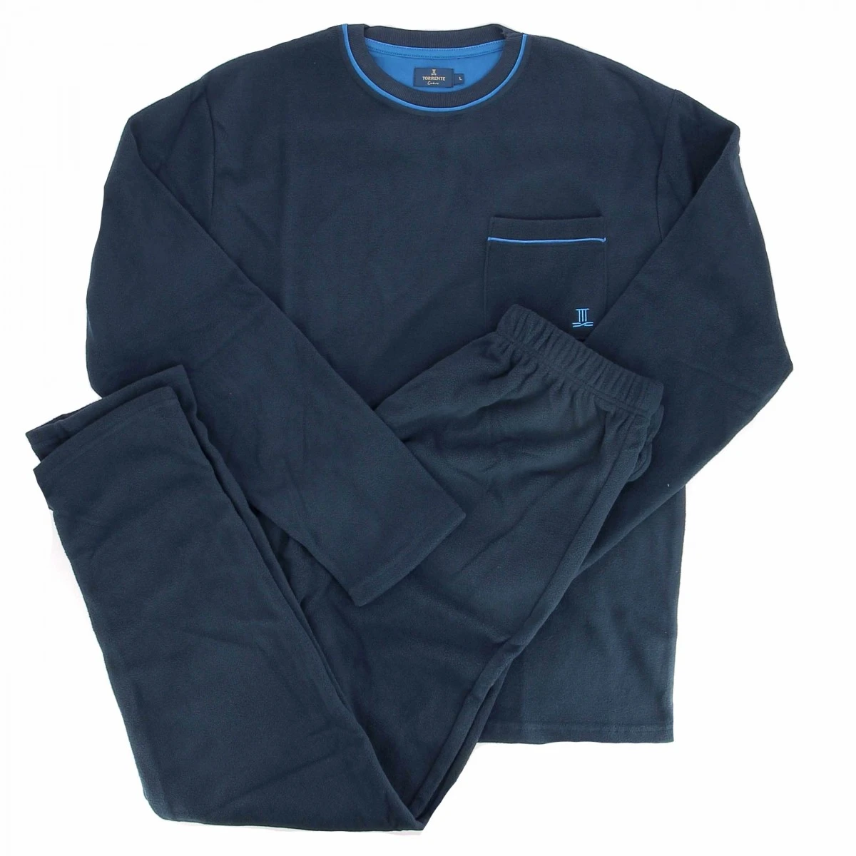 PYJAMA LONG POLAIRE HOMME MARINE 3 PYJAMA LONG POLAIRE HOMME MARINE