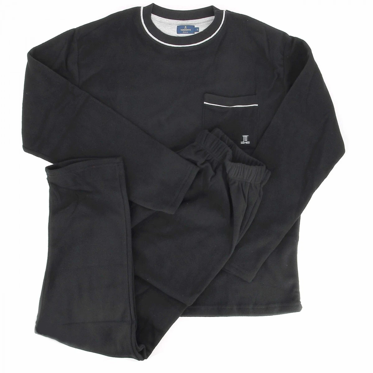 PYJAMA LONG POLAIRE HOMME NOIR 3 PYJAMA LONG POLAIRE HOMME NOIR