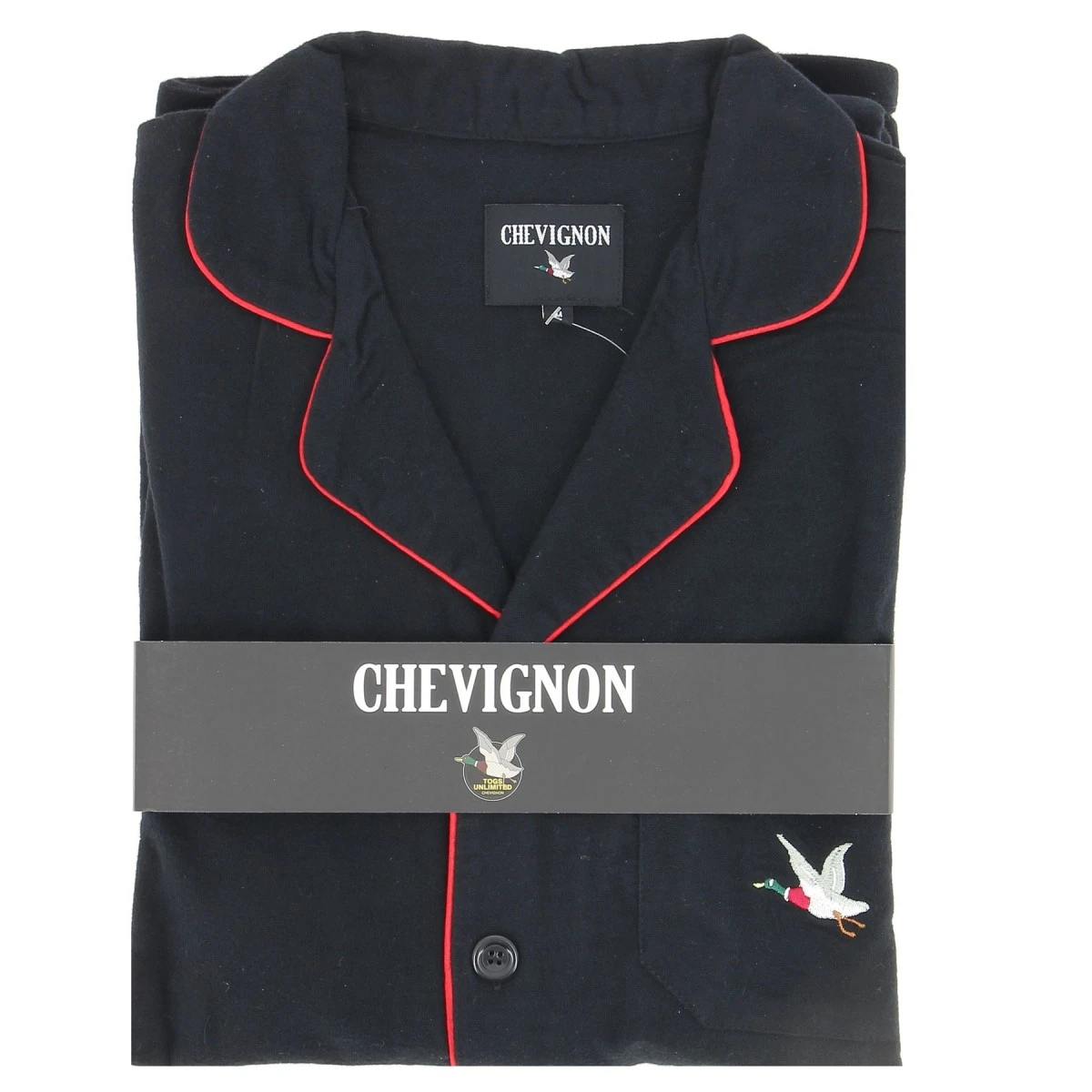 PYJAMA LONG VESTE CHEVIGNON NOIR 100% COTON 3 PYJAMA LONG VESTE CHEVIGNON NOIR 100% COTON