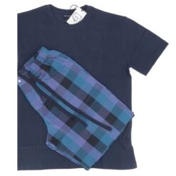 PYJAMA SHORT ARTHUR BLEU MARINE