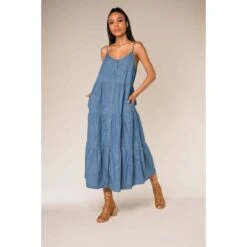 ROBE EN JEAN NINA CARTER -Vêtements De Mode robe en jean nina carter 2