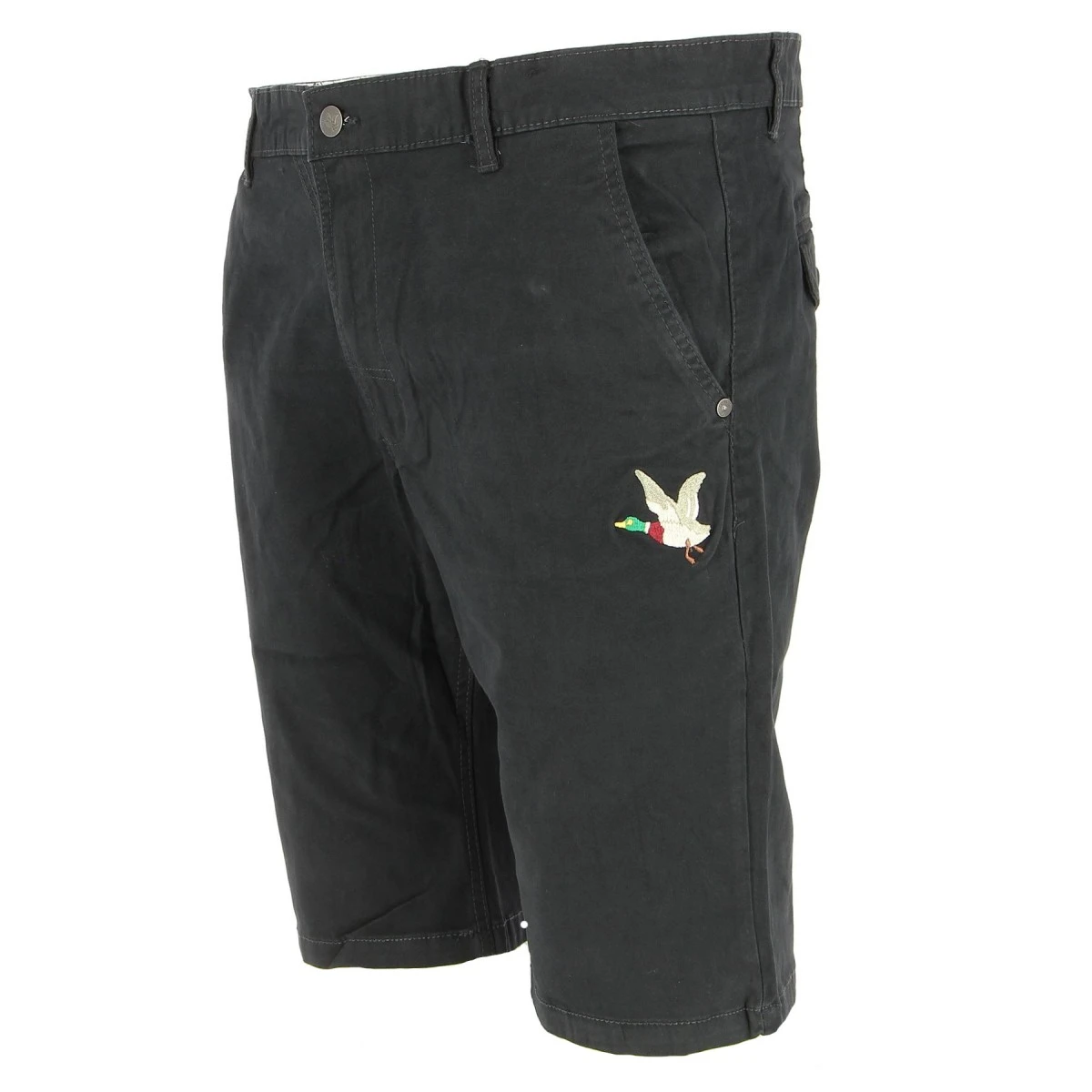 SHORT CHINO COTON STRETCH CHEVIGNON NOIR 3 SHORT CHINO COTON STRETCH CHEVIGNON NOIR