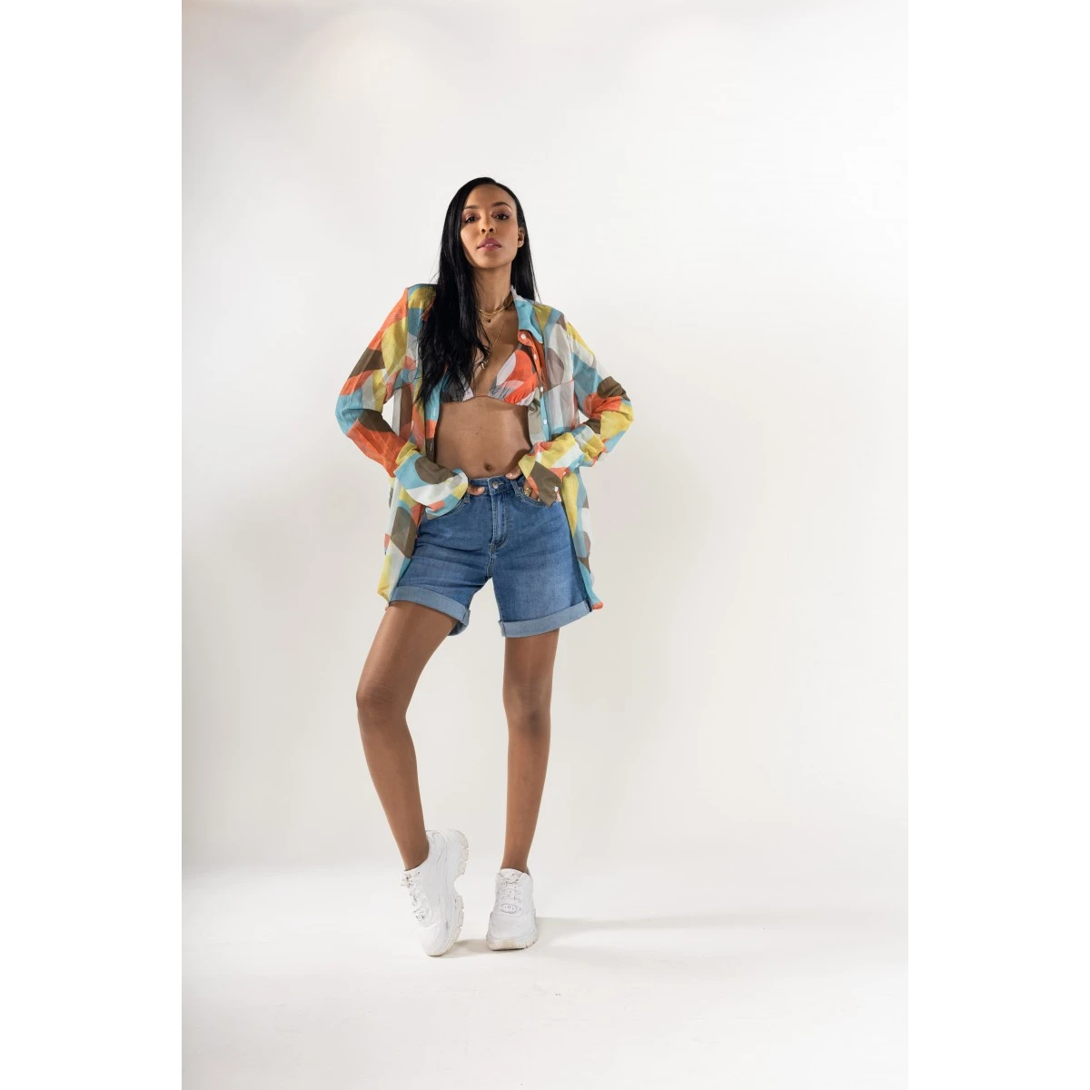 SHORT JEAN FONCE NINA CARTER 3 SHORT JEAN FONCE NINA CARTER