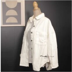 SURCHEMISE JEAN FEMME ECRUE -Vêtements De Mode surchemise jean femme ecru 1 2