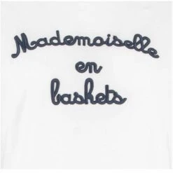TEE SHIRT MADEMOISELLE EN BASKET LETTRE MARINE 5 TEE SHIRT MADEMOISELLE EN BASKET LETTRE MARINE -Vêtements De Mode tee shirt mademoiselle en basket lettre marine 1