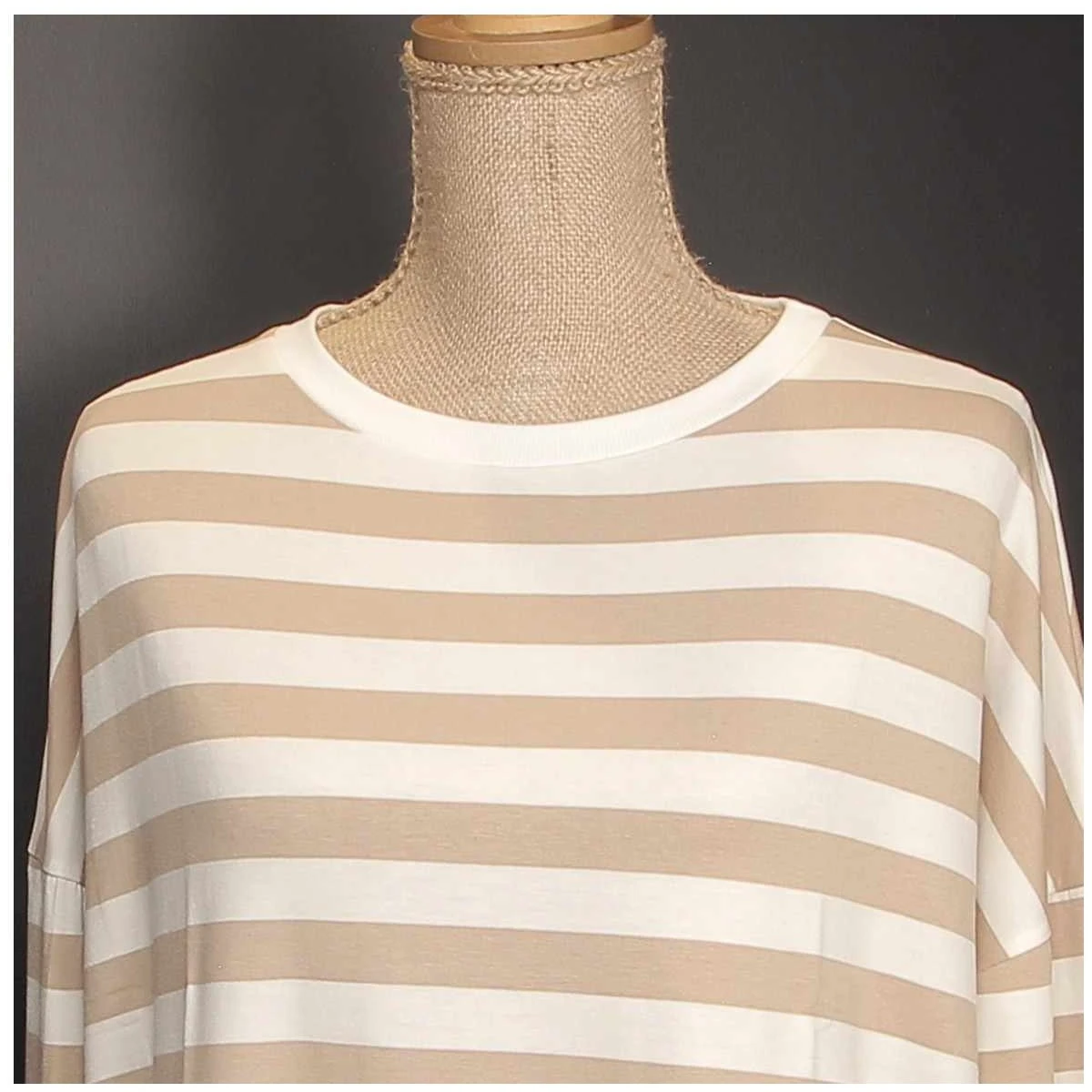 TEE-SHIRT MANCHES LONGUES ECRU/BEIGE 5 TEE-SHIRT MANCHES LONGUES ECRU/BEIGE – Image 3