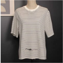 TEE-SHIRT MARINIERE FEMME ECRU/MARINE