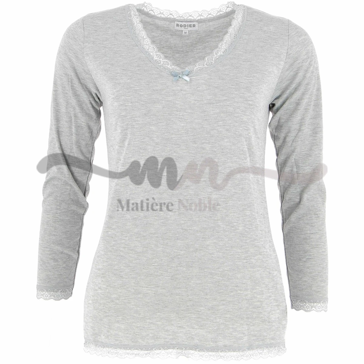 TEE SHIRT RODIER MANCHE LONGUE CHAUD GRIS 3 TEE SHIRT RODIER MANCHE LONGUE CHAUD GRIS